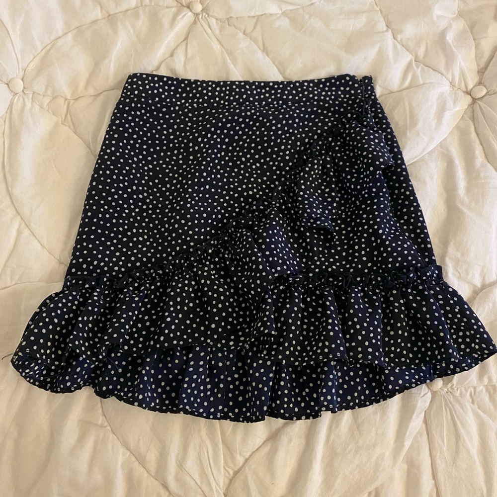 NWOT Top shop Blue Ruffle Skirt Size 2